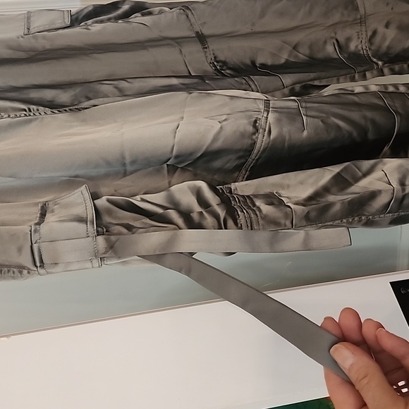 H&M Grey Green Cargo Pants SZ16 - Picture 3 of 7